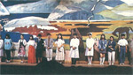 イメージ（教育文化会館で行われた地区大会での幕間討論。札幌開成高校の部員に観客からの率直な感想が述べられ、高校演劇ならではの風景です。）
